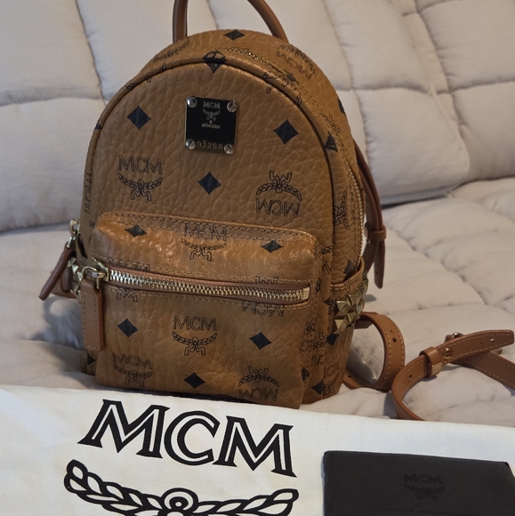 MCM Tan Leather Backpack - Picture 2 of 11